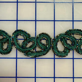 Beaded Trim - 1-inch Wide Vintage Green Beaded Close-Out
